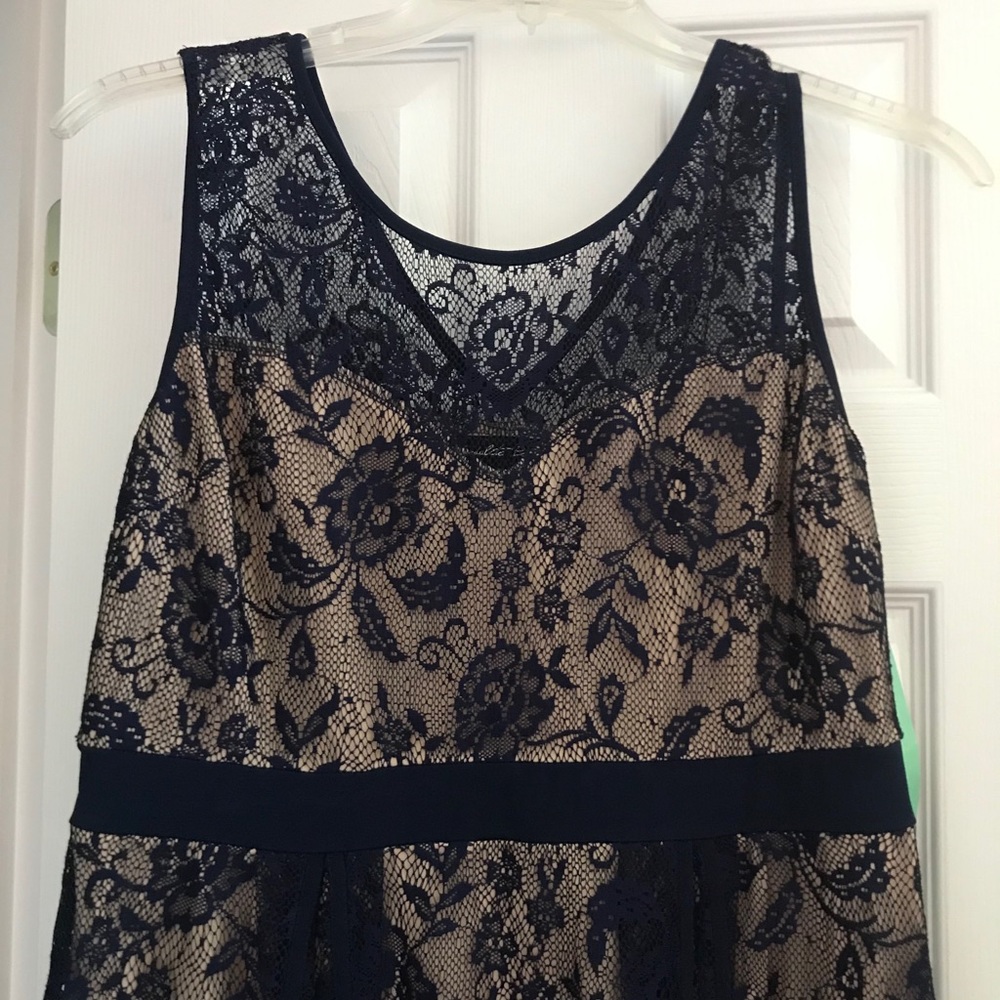Navy Blue Lace Dress